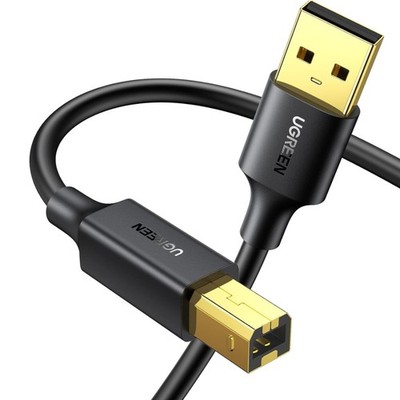 Druckerkabel USB 5m, USB A auf Typ B, kompatibel mit HP, Canon, Epson, Lexmar...