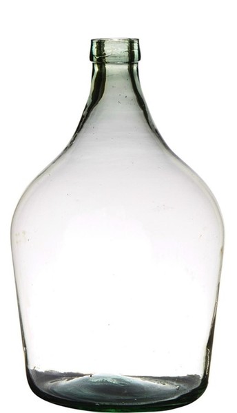 INNA-GLAS Glasflasche Jenson, Recycelt, Klar-GrüN, 39Cm, Ø25Cm, 10L-image