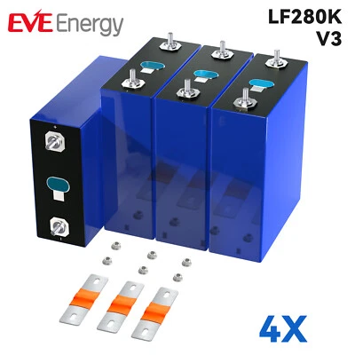 4 X Celdas EVE LF280K V3 A Grado 280 Ah LiFePO4 3.2V Litio-Fosfato de Hierro Nuevo