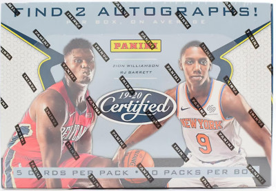 2019-20 Panini Certified Basketball Factory Sealed Hobby Box