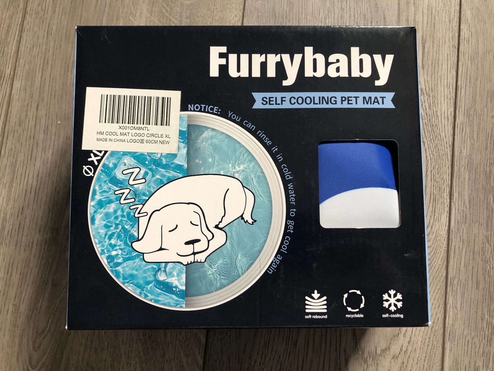 Furrybaby Dog Cooling Mat, Pet Cool Bed Dog Mat, Self-Cooling Pad - XL