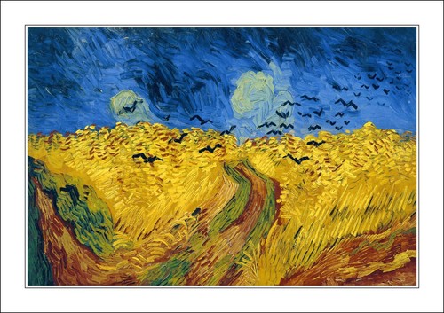 VAN GOGH WHEATFIELD CON CUERVOS - ARTE ENMARCADO PÓSTER IMPRESIÓN ILUSTRACIONES - AZUL - Imagen 7 de 10
