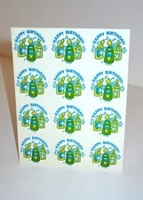 Trend Scratch and Sniff Party Time Candles Stinky Sticker Glossy Sheet 1980s Vtg