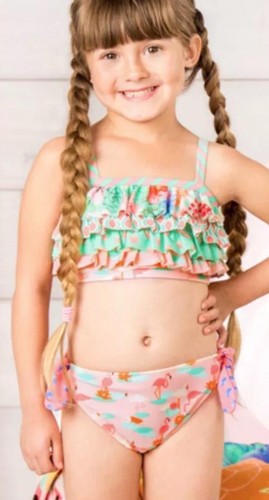 Matilda Jane HIGH DIVE SWIM TOP 2 Ruffled Bikini Tank The Adventure Begins NWT - Picture 3 of 3