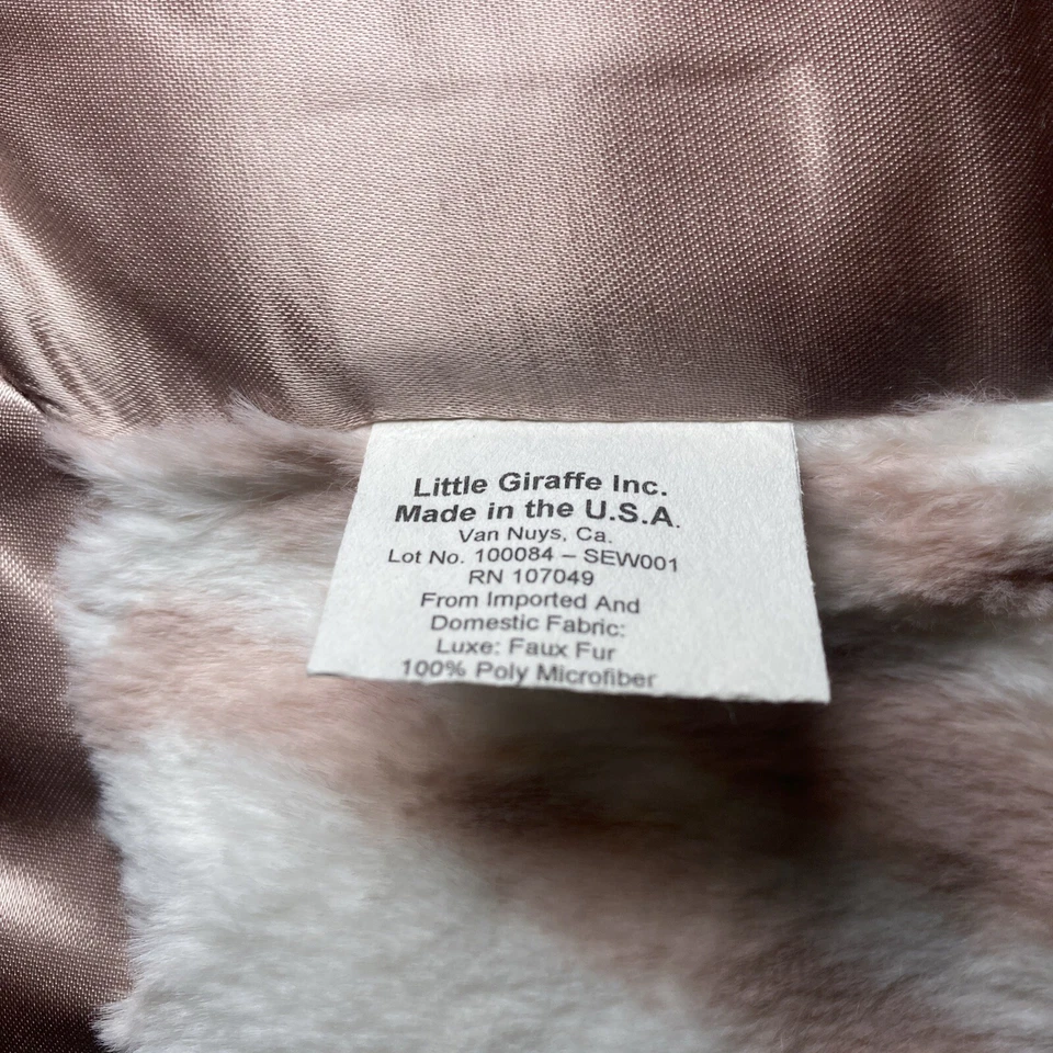 Manta Bebé Little Giraffe Polvorienta Rosa Diamante Borde Satinado 29"x35" Lujo Lovey Foto 4 de 4