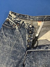 VTG Levi  s 501 Blue Jeans Womens 11 26x31 Acid Wash / Frosted Hi-Rise Y2K
