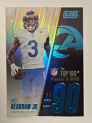 2023 Panini Score Odell Beckham JR. Top 100 Players #90 Rams SSP Case Hit Pop 1!