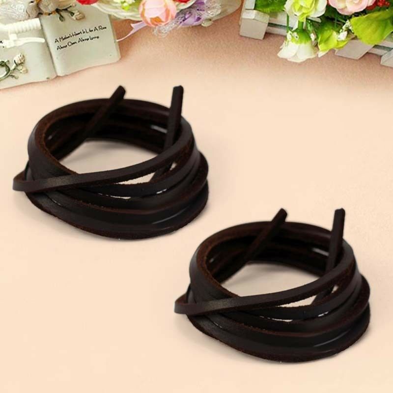 Leather Shoelaces Mens Boat Shoe LacesSquare Shoestring Thin Boot