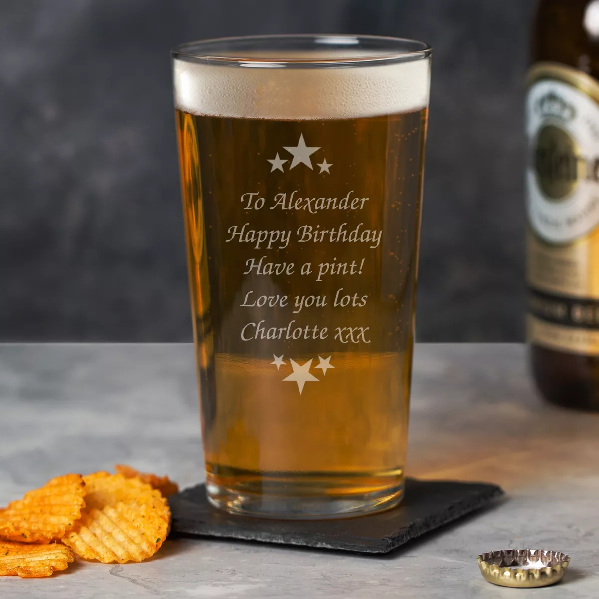 Personalized Birthday Beer Glasses, Birthday Gifts For Him