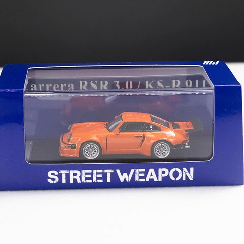 SW 1/64 Scale Porsche 911 Carrera RSR 3.0 KS-R Orange Diecast Car Model Toy