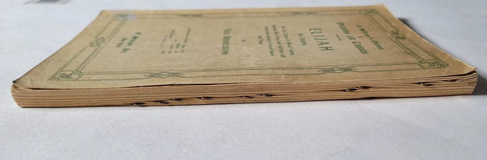 Partitura vocal Elijah An Oratorio Schirmer para coro completo de voces mixtas y piano Foto 3 de 4