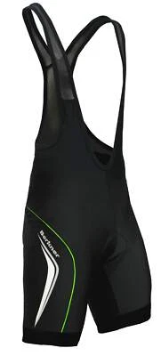 Berkner - Derek, Trägerhose, Bikehose mit Polster schwarz grün bis Gr. 5XL