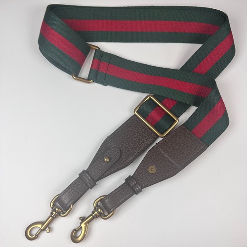 Tracolla di ricambio Gucci nuova verde navy rosso tela web nero - Foto 5 di 22