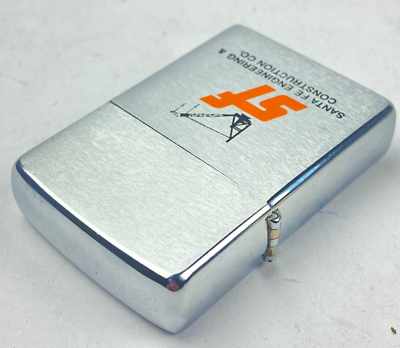 1977 Zippo Lighter SF Santa Fe Engineering Construction Oil Gas w