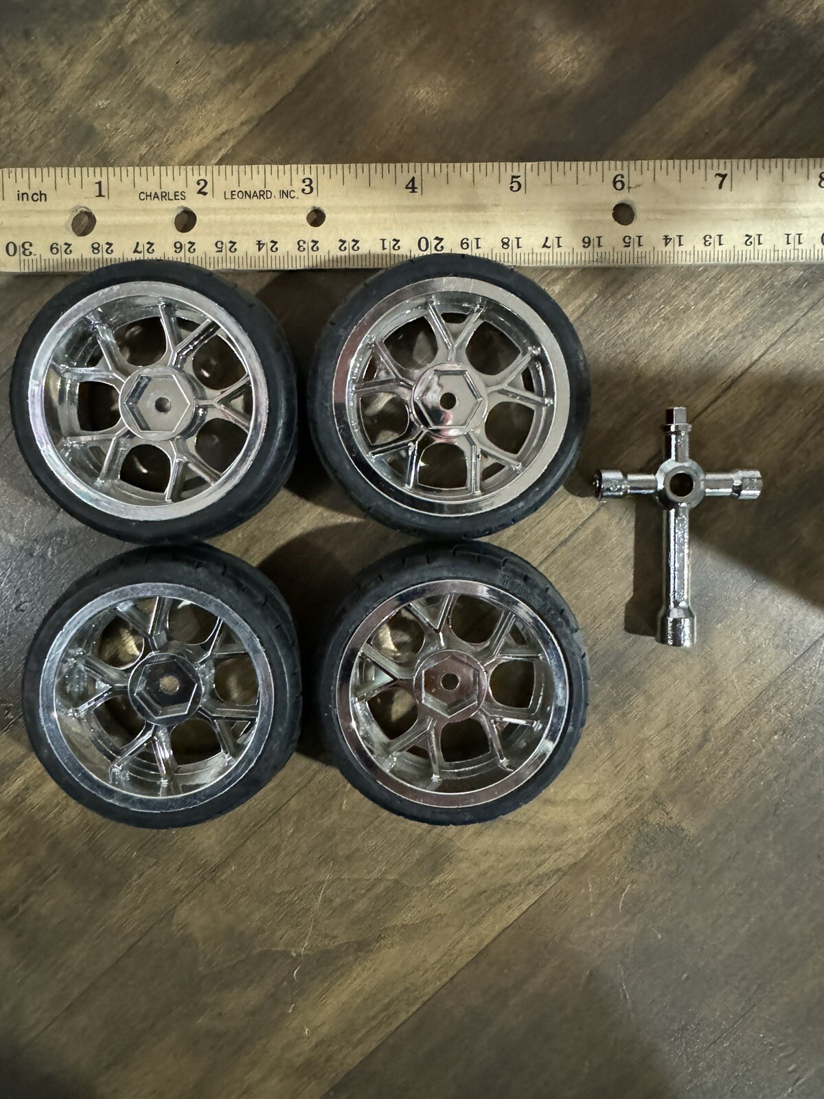 DYN7962 5 Blade Chrome, RC Wheels And Tires W/tool (4) eBay