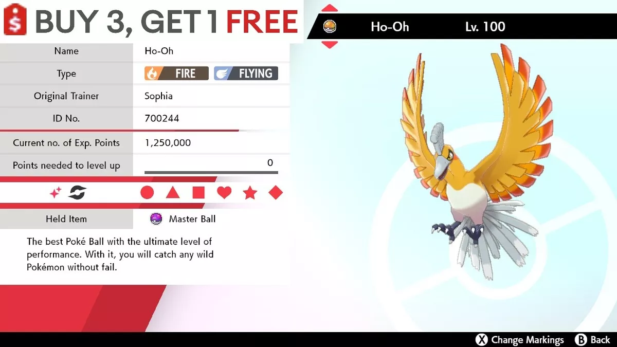 Pokemon Sword and Shield Ho-Oh