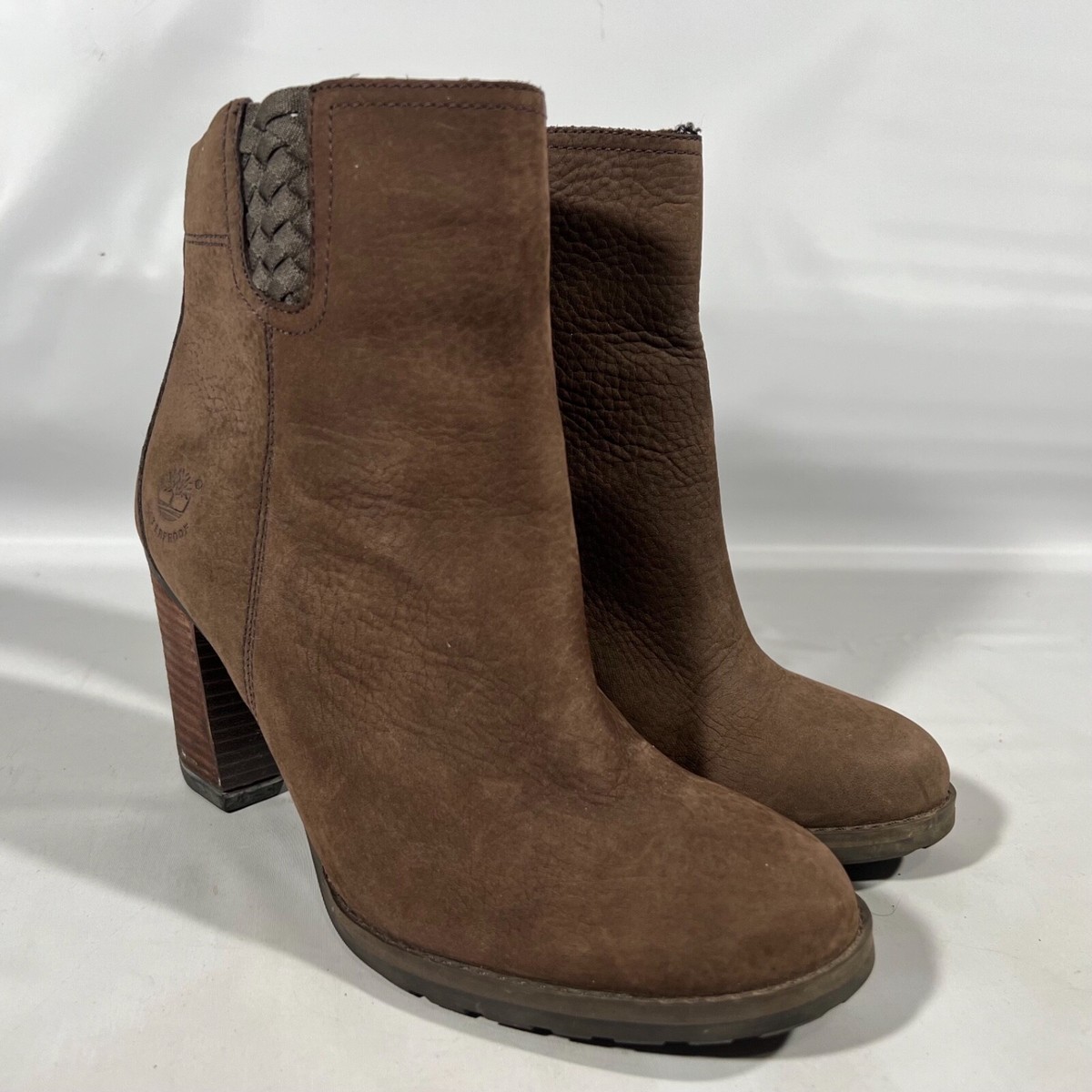 Timberland Leather Boots Earthkeepers Stratham Height Chelsea 8555R  Heels