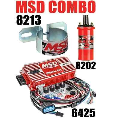MSD 6AL Ignition Kit Digital Box 6425 Blaster 2 Coil 8202 Bracket 8213 471 SOLD - Image 1 of 2
