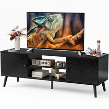 TV Stand Cabinet for 50" 60" TV,Wooden,Entertainment Center with Storage Cabinet