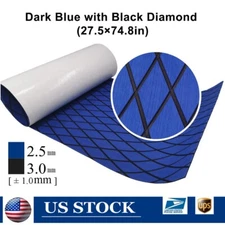 Teak Marine Flooring EVA Foam Boat Decking Yacht Carpet ▶Dark Blue+Black Diamond