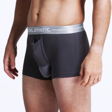 Modal Boxer Briefs Underwear Mesh Separate Penis Pouch Underpants Comfortable