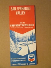 Chevron Standard Oil Map of San Fernando Valley 1970