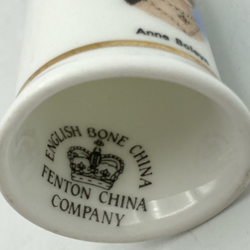 Vintage Fenton Bone China England Anne Boleyn Neuheit Fingerhut Goldrand - Bild 6 von 7