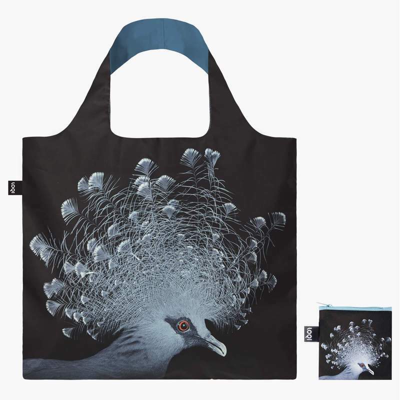 ⌘SALE⌘ New LOQI Shopping Tote Bag Reusable NATIONAL GEOGRAPHIC Crowned Pigeon