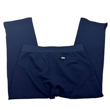 FIGS Scrub Pants Mens Large Blue Stretch Polyester Elastic Waist Drawstring