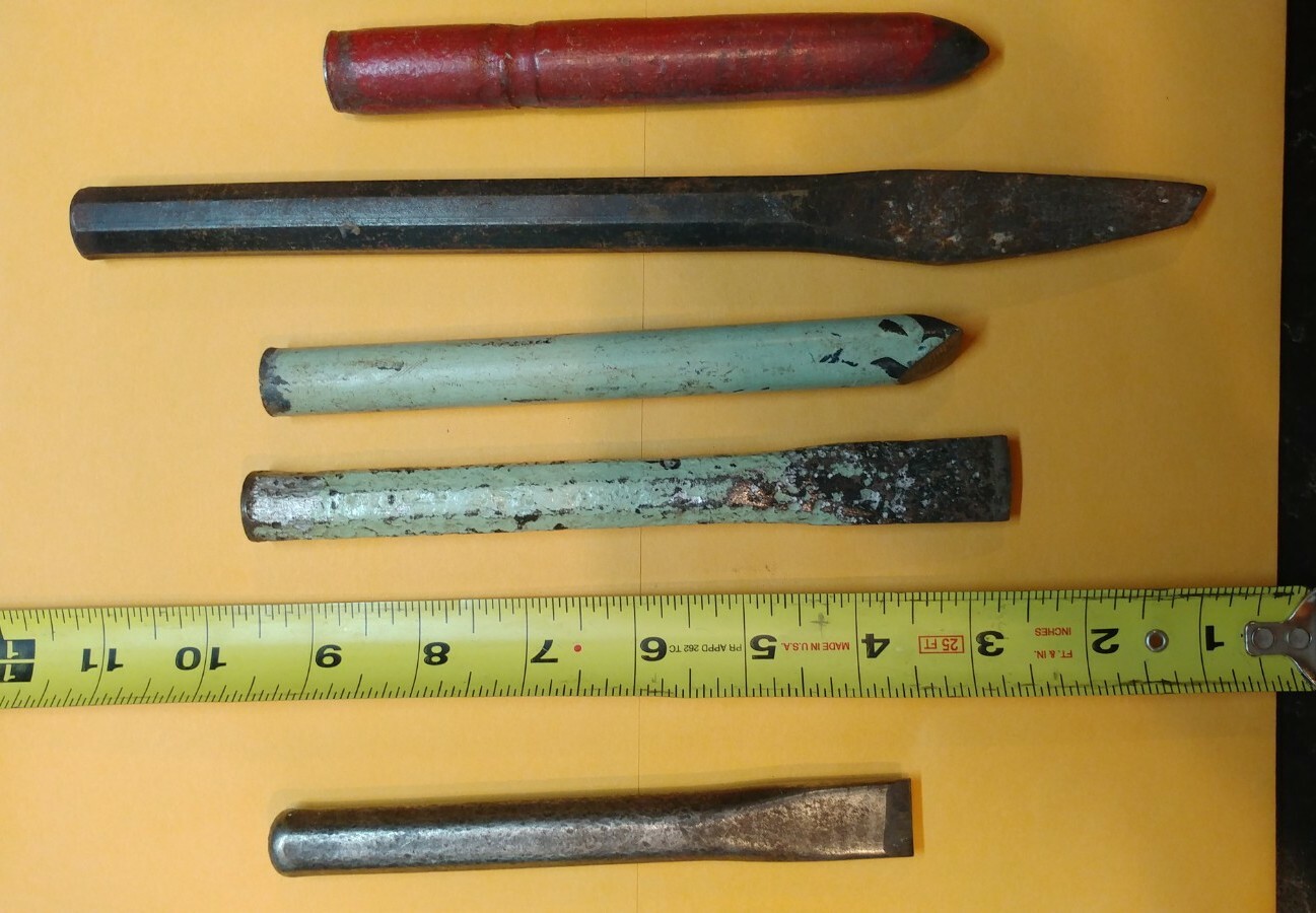 Lot of 5 Vintage Cold Chisels eBay