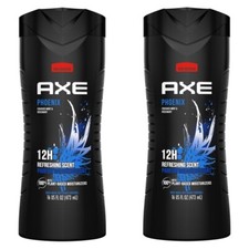 2 - Axe Phoenix Refreshing Long Lasting Body Wash Crushed Mint  Rosemary 16oz