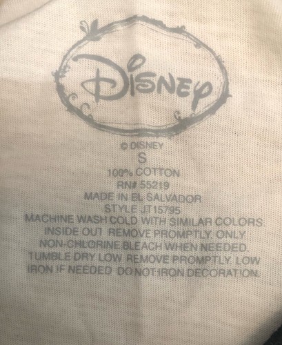Disney Kids Mickey Mouse White w/black trim T-Shirt - Small - Picture 4 of 4