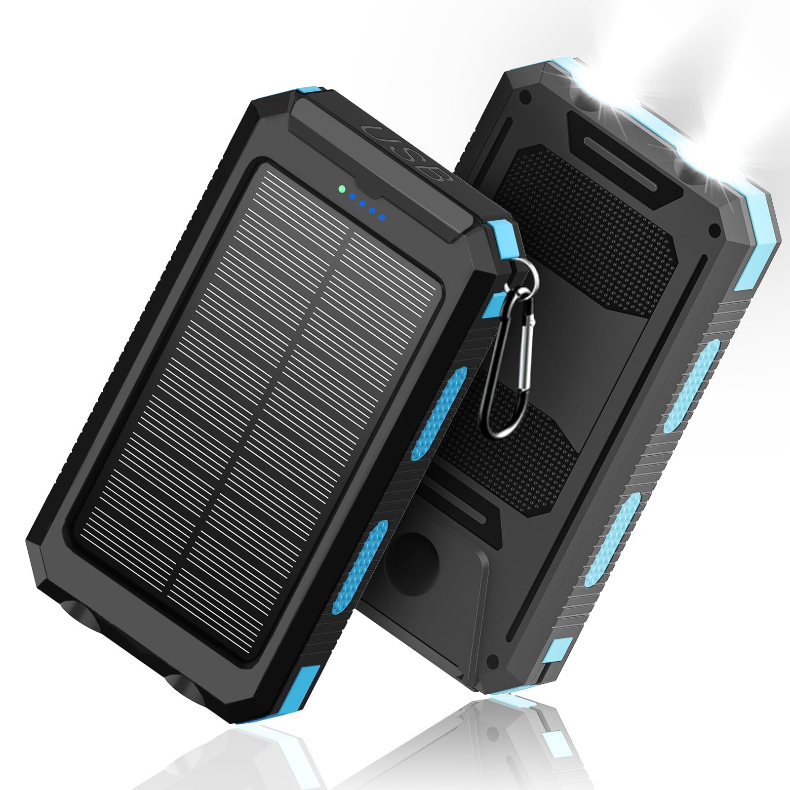 Solar Charger, 38800mAh Power Bank, Portable Charger Fast Charger Dual USB Po...