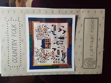 1994 Cabbage Rose Country Folk 25"×29" Uncut