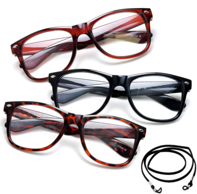 Vintage Reading Glasses Horn Rimmed Readers Big Sized Frame Reading Glasses