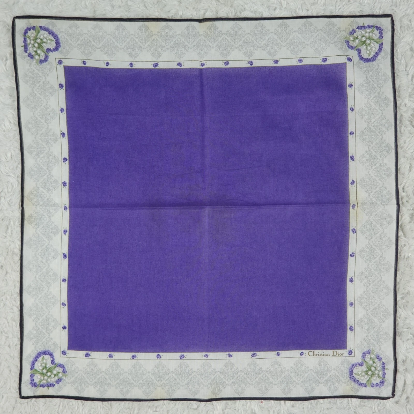 Foulards de poche en coton bleu M645 CHRISTIAN DIOR 18