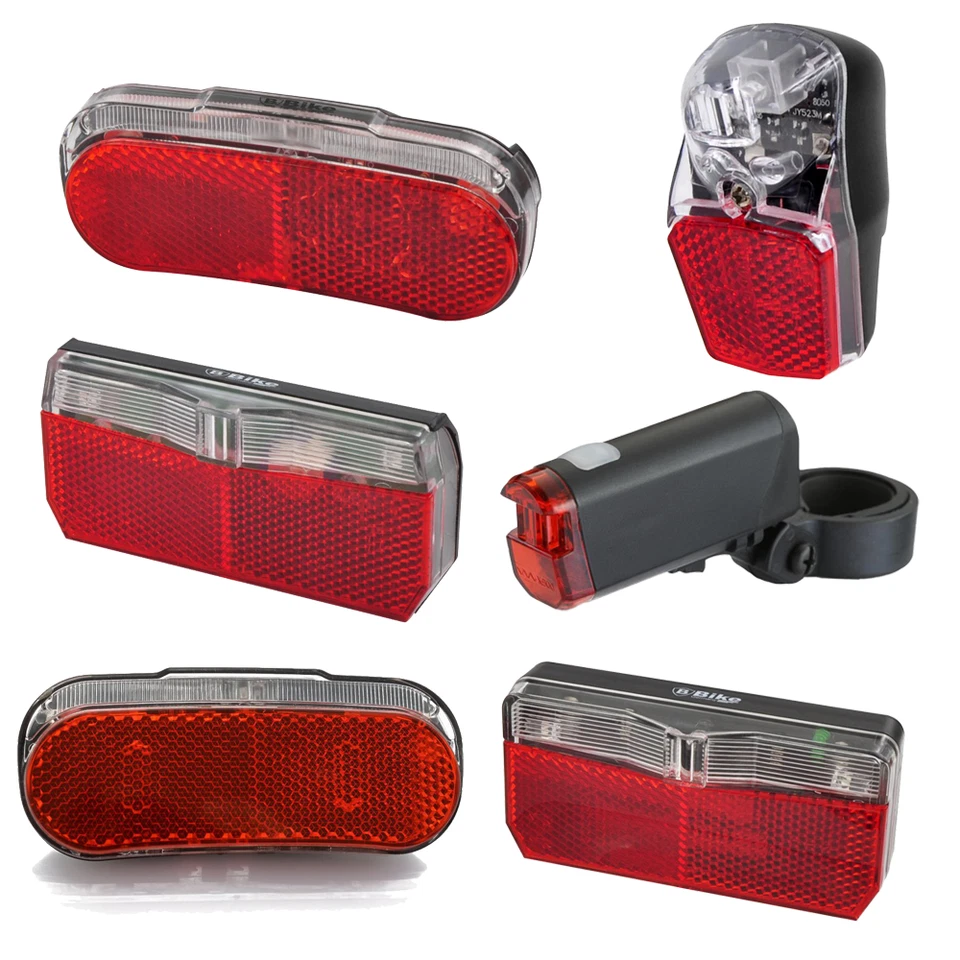 MARKENLOS Fahrrad Rücklicht LED StVZO Nebendynamo Batterie Beleuchtung Lampe Standlicht