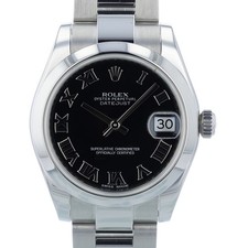 Rolex Datejust 31 178240 Black Dial Steel Oyster Smooth 2015 Box & Papers