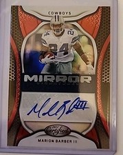 2022 Certified Mirror Signatures Red/35 Marion Barber III #MS-MBA Auto