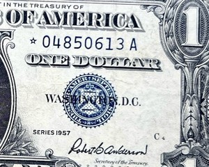 ((STAR NOTE)) $1 1957 ((CHOIE XF)) Silver Certificate PAPER CURRENCY AUCTIONS