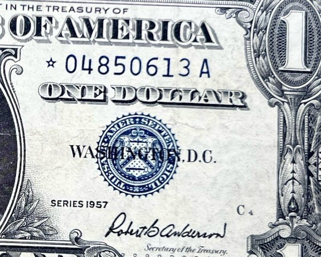 ((STAR NOTE)) $1 1957 ((CHOIE XF)) Silver Certificate PAPER CURRENCY AUCTIONS