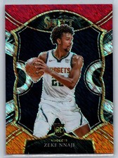 2020-21 Panini Select #82 Zeke Nnaji Red White Orange Flash