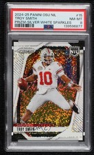 2025 NIL The Ohio State University Silver White Sparkles Troy Smith PSA 8 1op7
