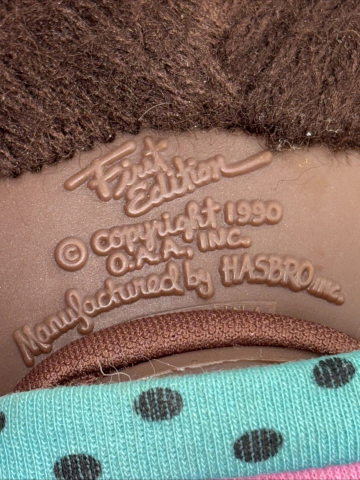 De colección Cabbage Patch Kids Girl 1990 Hasbro 16” primera edición deportiva CPK lunares Foto 4 de 4