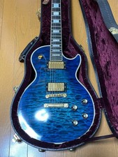 Gibson Custom Shop Les Paul Custom Indigo Blue Quilt Top Electric Guitar