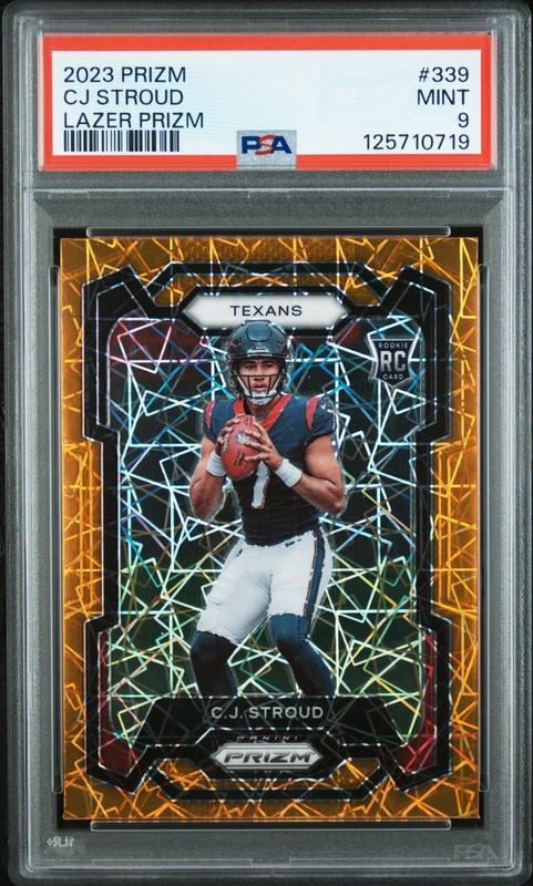 2023 Panini Prizm #339 C.J STROUD Lazer PSA 9 MINT !!!