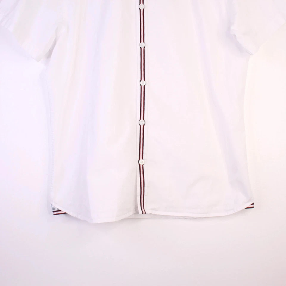 Kangol White Short Sleeve Button Shirt 2XL – Casual Smart Top Button Up Shirt - Image 4 of 4