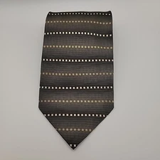 Bergamo New York Silk Tie Mens Striped Pattern Formal Necktie