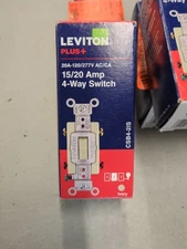 Leviton 15/20 Amp 4-Way Toggle Switch, Ivory CSB4-2IS