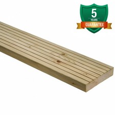 Treated Timber Decking Boards 25x120mmx2400mm |3.6m 2.4m 1.8m | 5 Year Guarantee